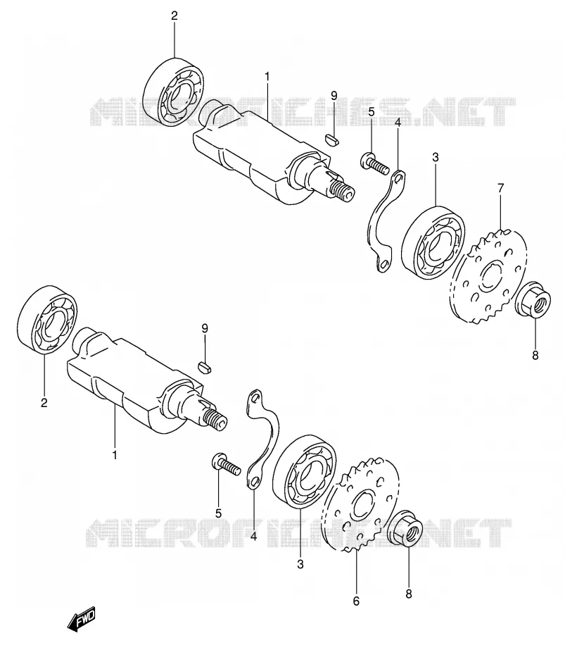 CRANK BALANCER (MODEL M/N) Suzuki MOTO 650 DR 1991  DR650RSEM(E4)