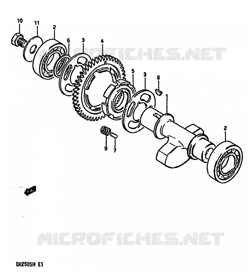 CRANK BALANCER Suzuki MOTO 250 DR 1985  DR250SF(E/F/G/H)