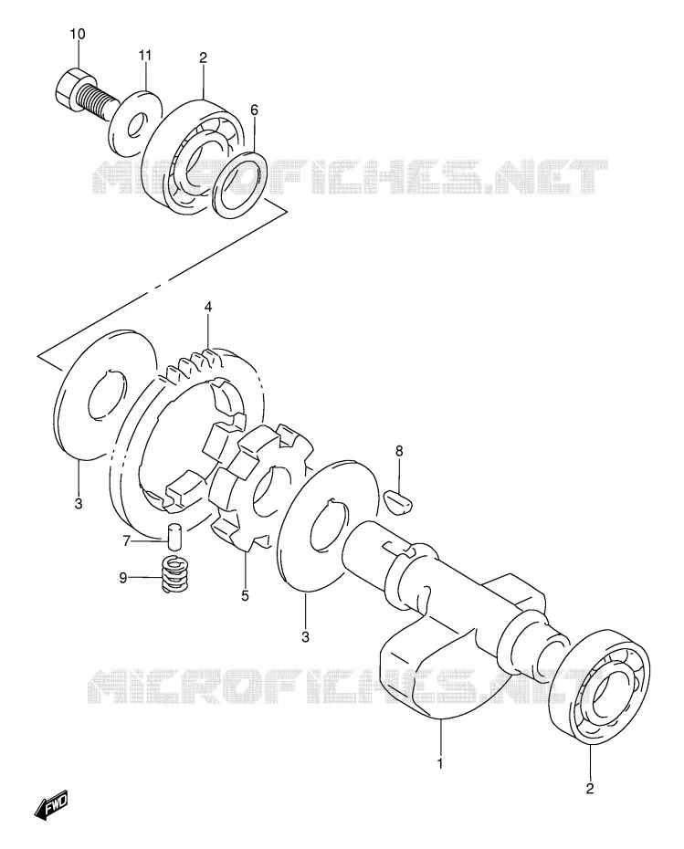 CRANK BALANCER Suzuki MOTO 250 DR 1990  DR250SL(E24)