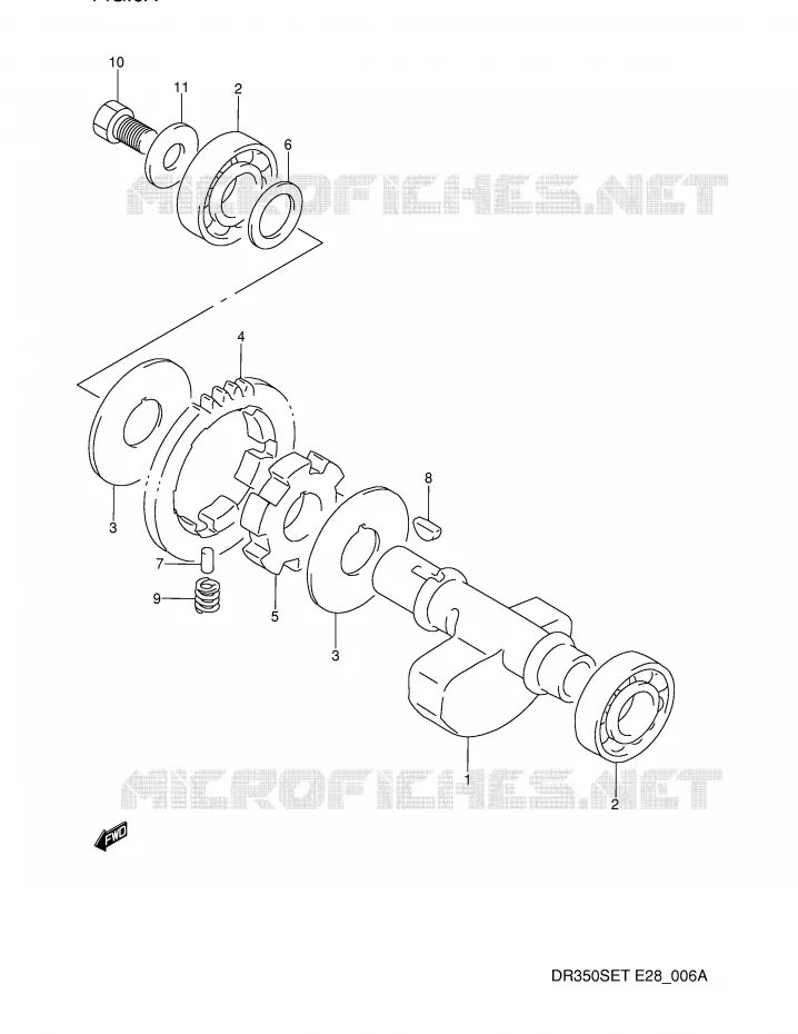CRANK BALANCER Suzuki MOTO 350 DR 1993  DR350SP(E28)
