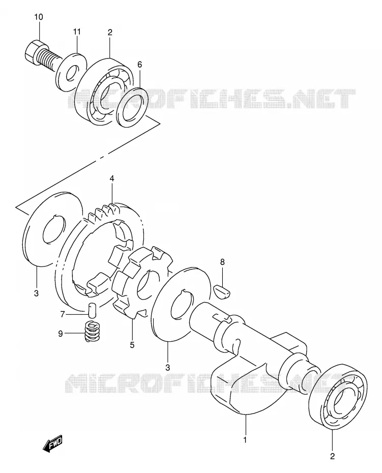 CRANK BALANCER Suzuki MOTO 350 DR 1995  DR350S(E1)