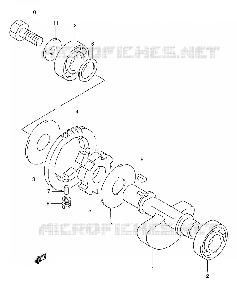 CRANK BALANCER Suzuki MOTO 350 DR 1995  DR350SES(E2)
