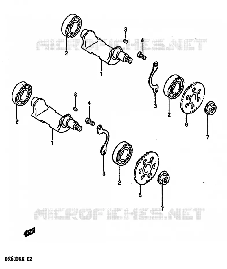 CRANK BALANCER Suzuki MOTO 600 DR 1987  DR600RH(E2)