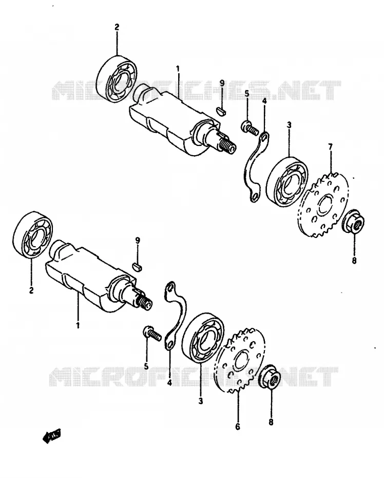 CRANK BALANCER Suzuki MOTO 650 DR 1990  DR650RSL(L/M)