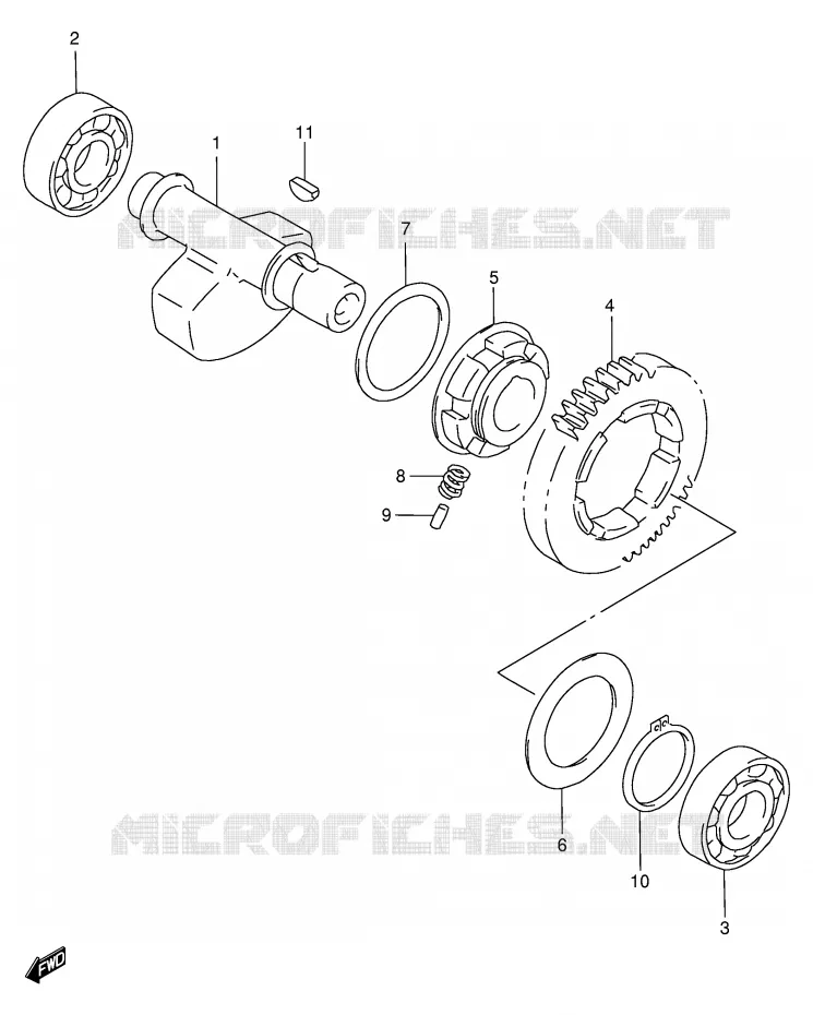 CRANK BALANCER Suzuki MOTO 650 DR 1999  DR650SEUX(E4)