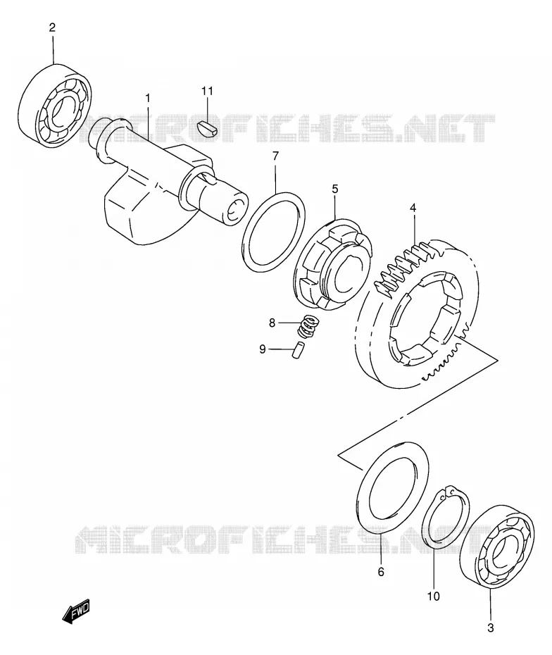 CRANK BALANCER Suzuki MOTO 650 DR 2003  DR650SEK3(E4)