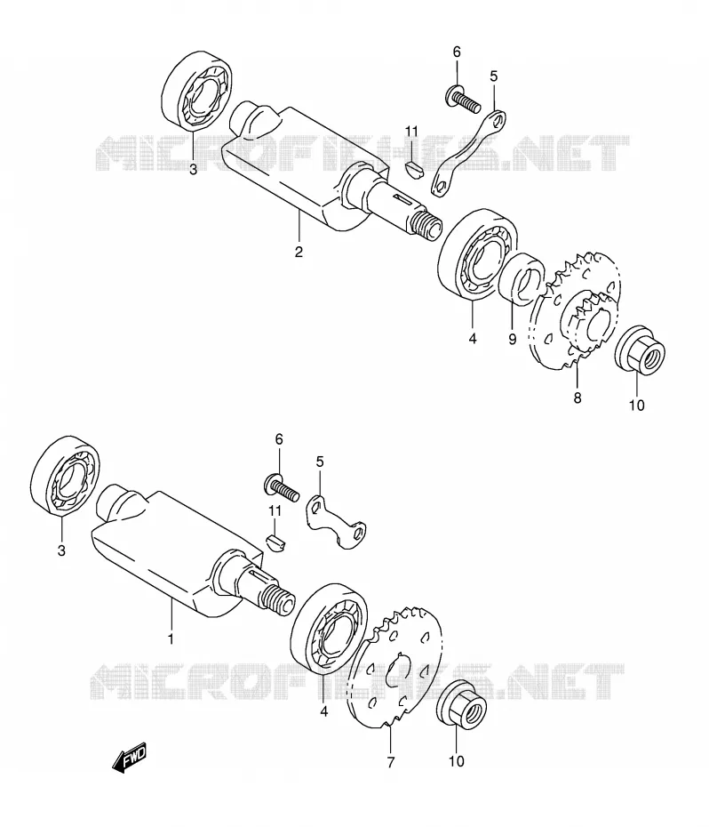 CRANK BALANCER Suzuki MOTO 800 DR 1991  DR800SUM(E4)