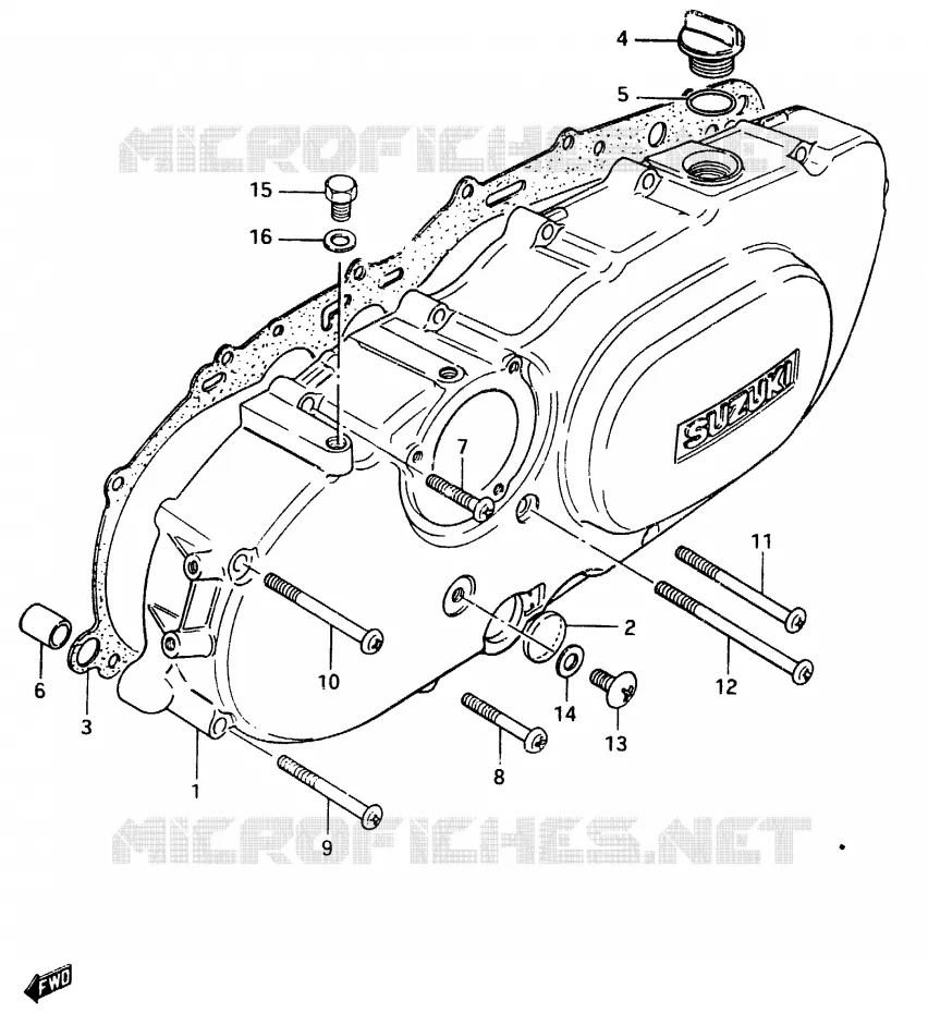 CRANKCASE COVER (LH) Suzuki SCOOTER 125 CS 1983  CS125D