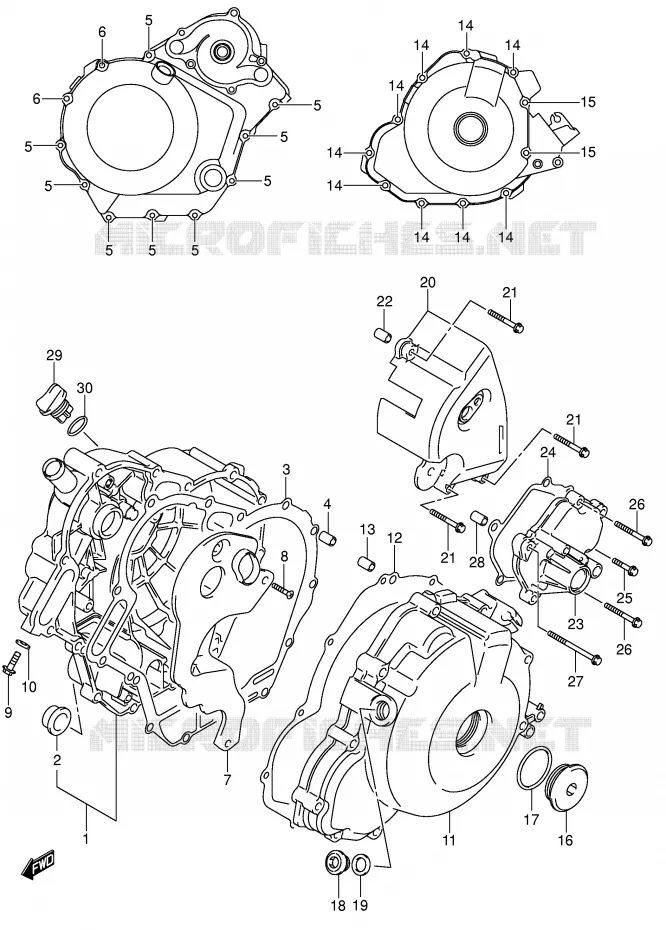 CRANKCASE COVER Suzuki MOTO 1000 V-STROM 2005  DL1000K5(E2)
