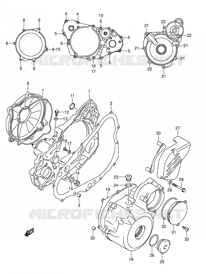 CRANKCASE COVER Suzuki MOTO 400 DR-Z 2009  DR-Z400EK9(E1)