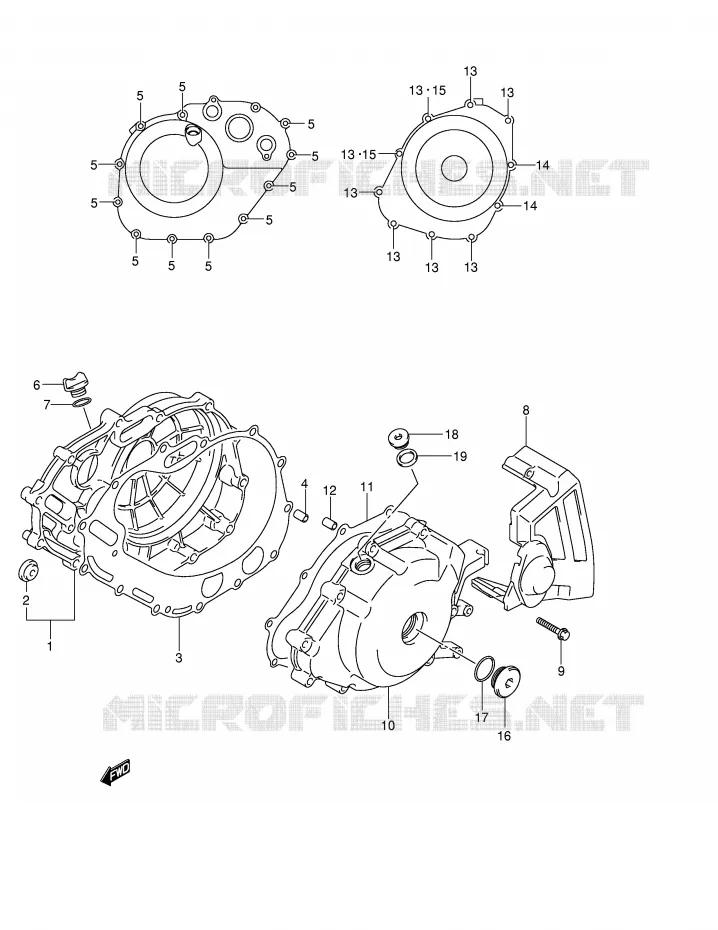 CRANKCASE COVER Suzuki MOTO 650 V-STROM 2005  DL650U3K5(E2)