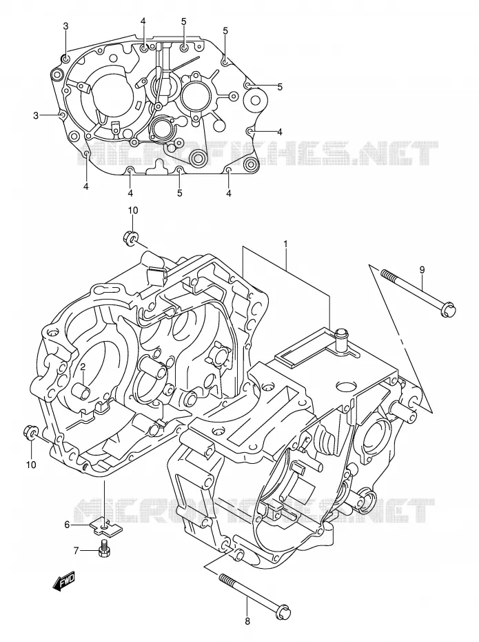 CRANKCASE Suzuki MOTO 125 DR-Z 2004  DR-Z125K4(E3/E28)