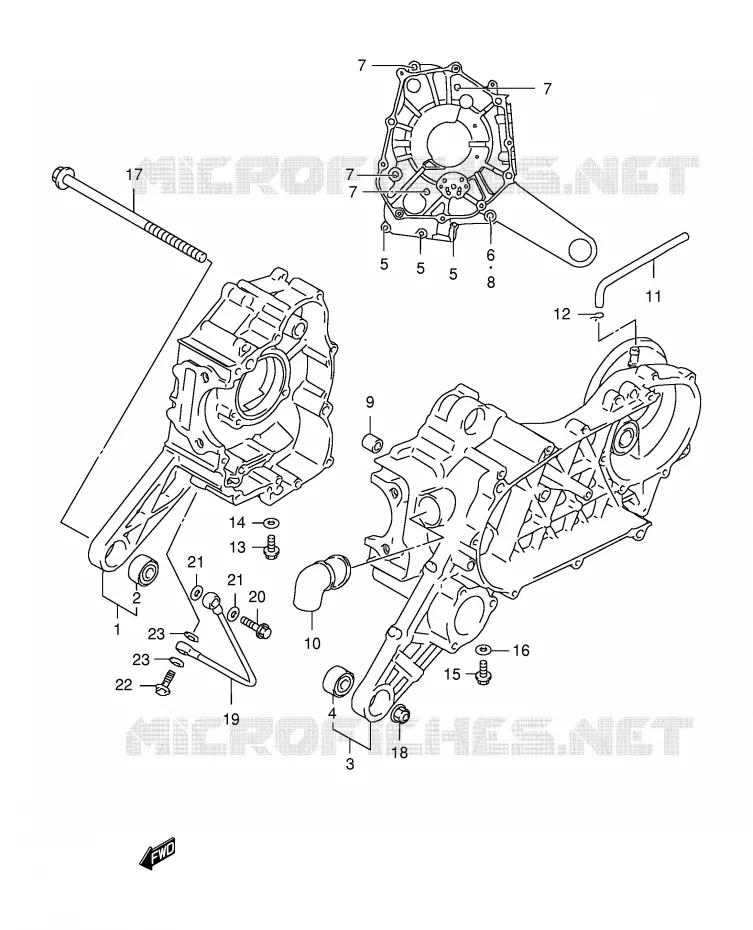 CRANKCASE Suzuki SCOOTER 150 BURGMAN 2000  AN150Y(E34)