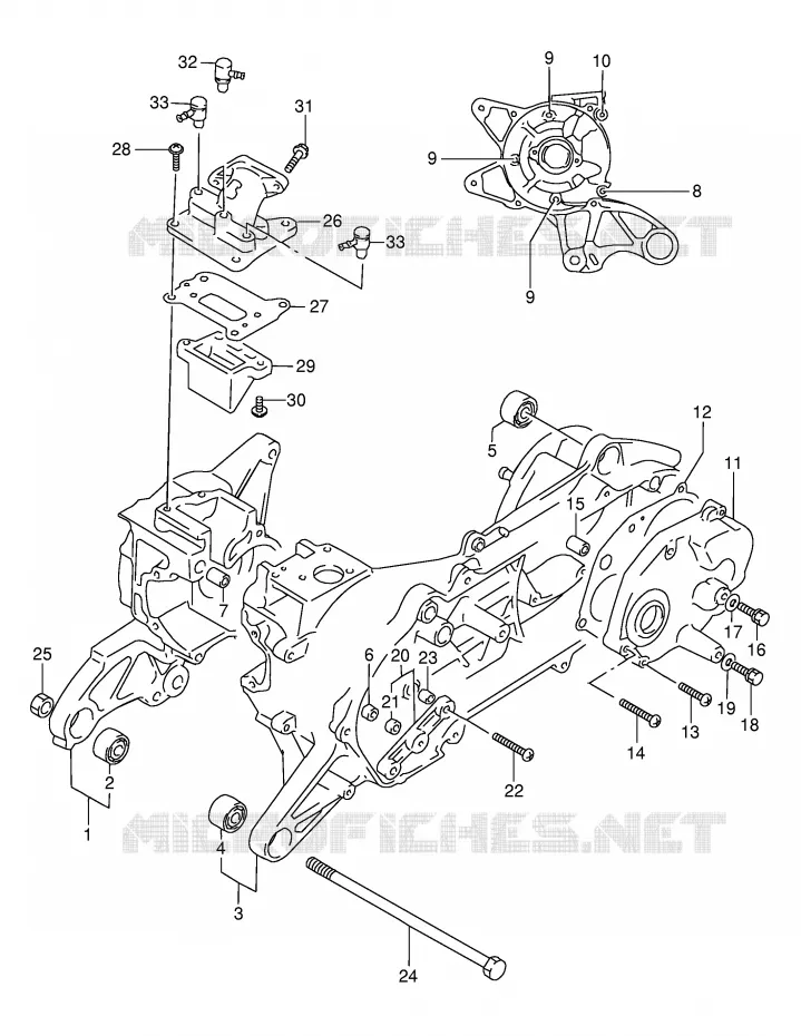 CRANKCASE Suzuki SCOOTER 50 AJ 1994  AJ50S(E29)