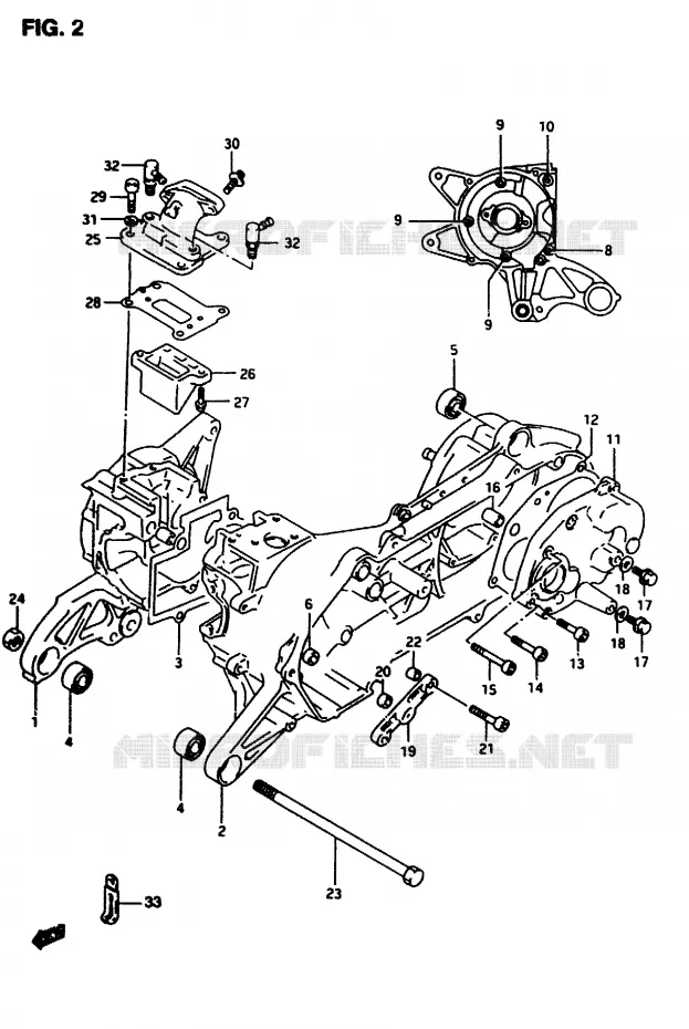 CRANKCASE Suzuki SCOOTER 50 AP 1996  AP50T(T/7/V)