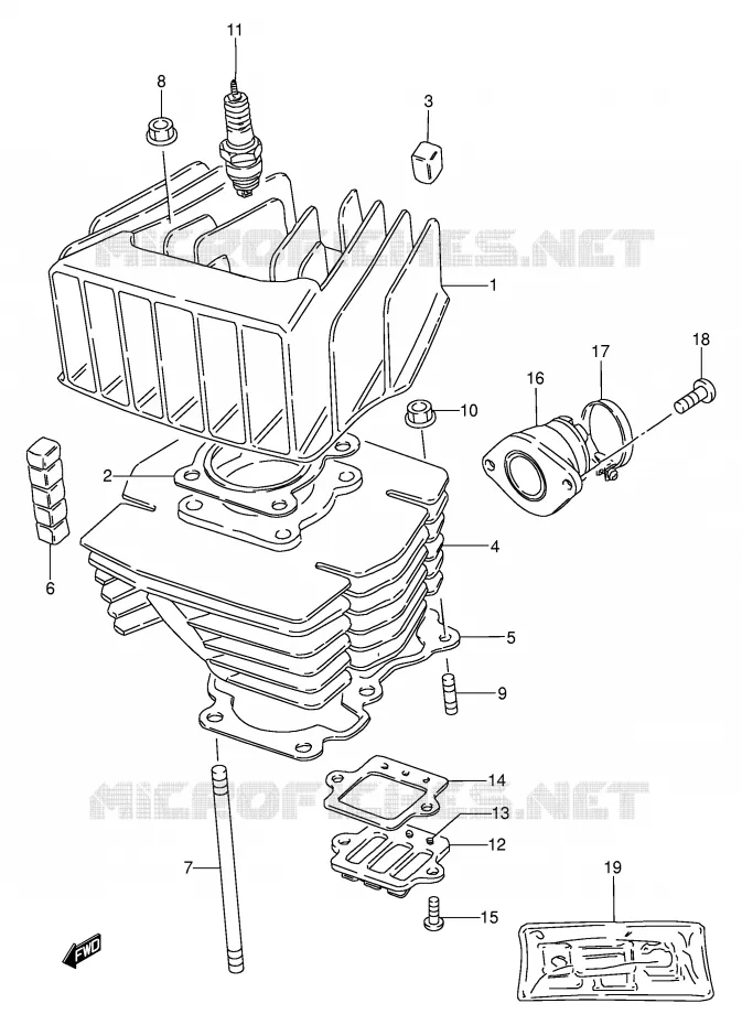 CYLINDER Suzuki MOTO 100 AP 1997  AX100V(E94)