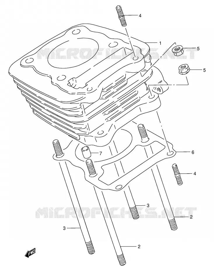 CYLINDER Suzuki MOTO 200 DF 1999  DF200EX(E24)