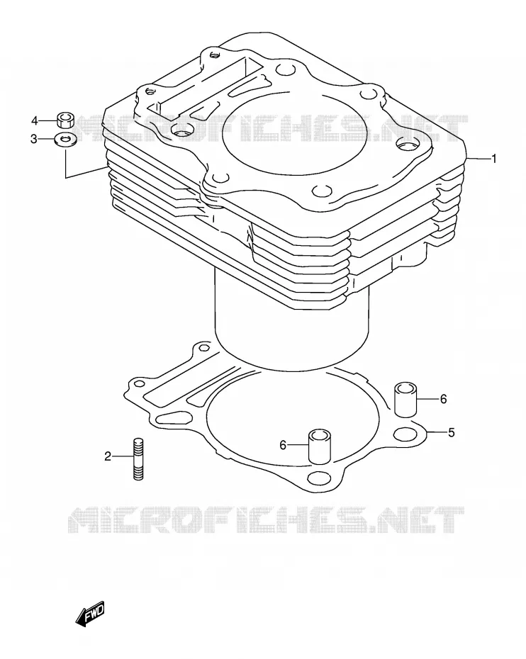 CYLINDER Suzuki MOTO 250 DR 1990  DR250SL(E24)