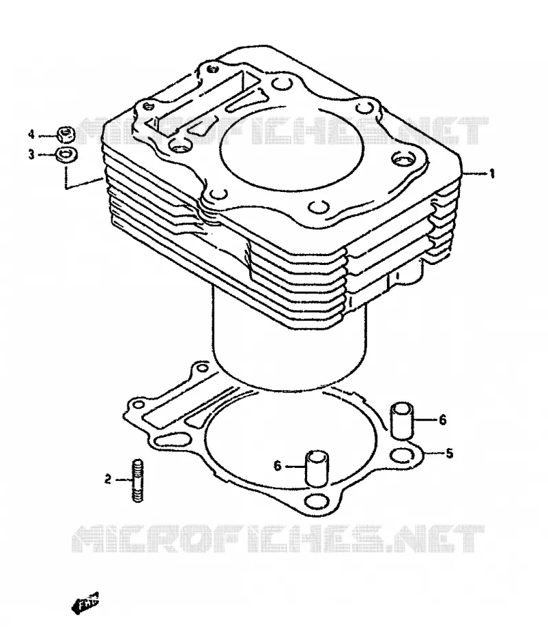 CYLINDER Suzuki MOTO 350 DR 1993  DR350SP(L/M/N/P/R)