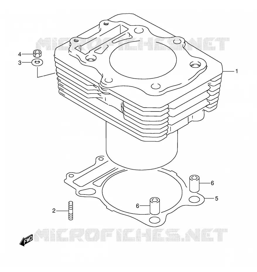 CYLINDER Suzuki MOTO 350 DR 1996  DR350T(E3)