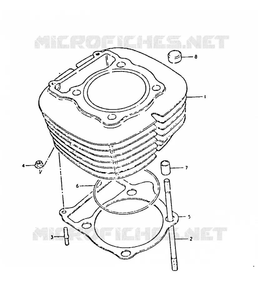 CYLINDER Suzuki MOTO 400 DR 1980  DR400ST(T/X)