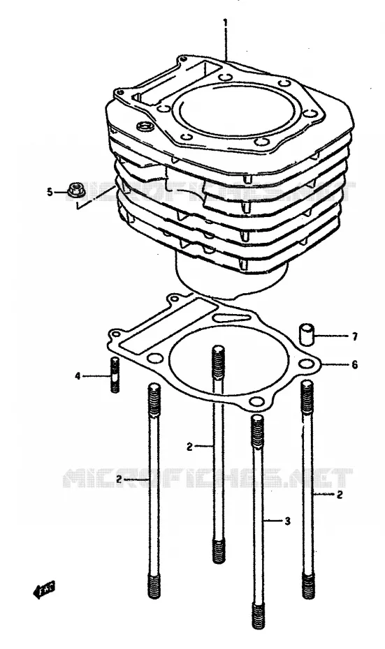 CYLINDER Suzuki MOTO 600 DR 1985  DR600SF(E2)