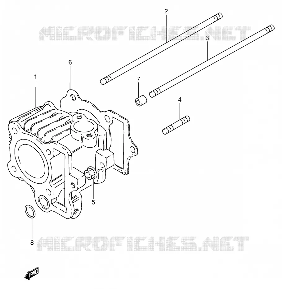 CYLINDER Suzuki SCOOTER 100 FB 1995  FB100S(E71)
