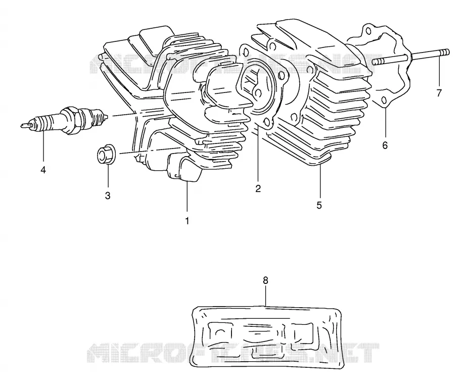 CYLINDER Suzuki SCOOTER 50 FM 1987  FM50AH(E20)