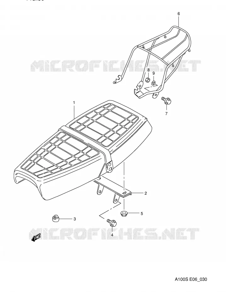 DOUBLE SEAT (E6,P6) Suzuki MOTO 100 A100 1995  A100S(E6)