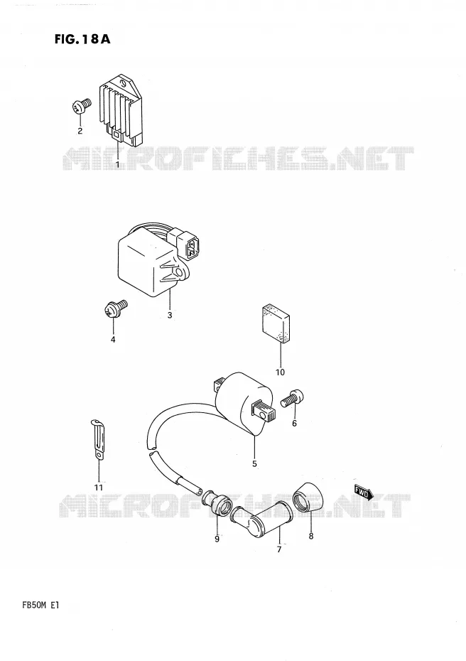 ELECTRICAL (MODEL M) Suzuki SCOOTER 50 FB 1991  FB50M(E1)