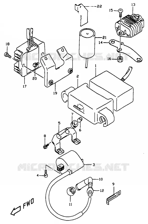 ELECTRICAL Suzuki MOTO 350 DR 1998  DR350W(V/W/X)