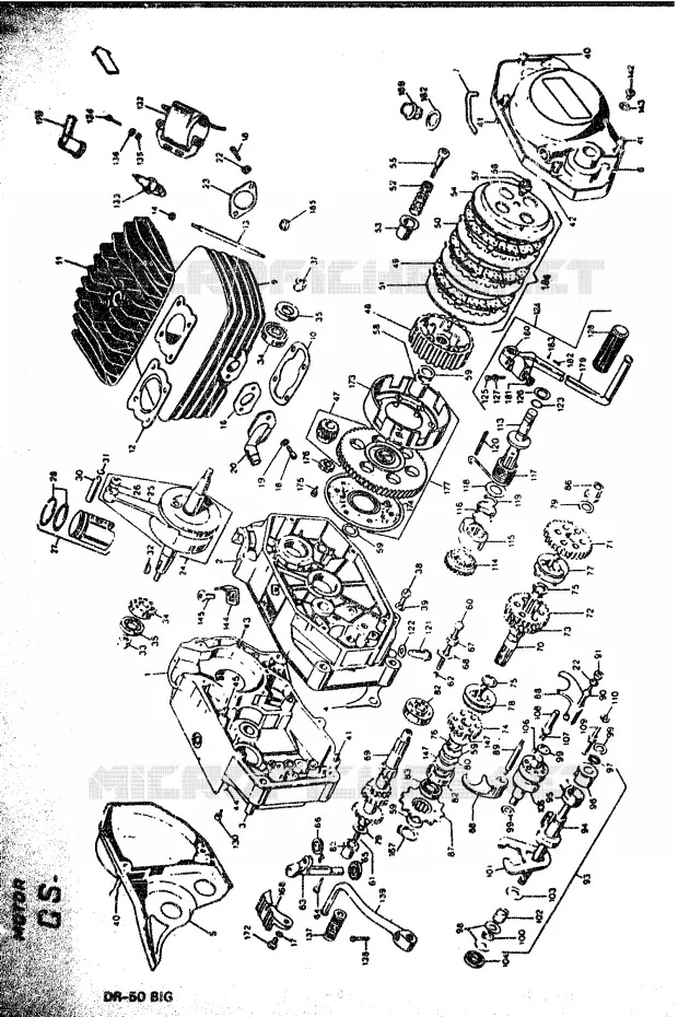 ENGINE Suzuki MOTO 50 DR 1986  DR-50BIG