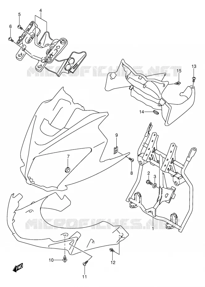 FAIRING INSTALLATION PARTS (MODEL K4/K5/K6) Suzuki MOTO 1000 V-STROM 2006  DL1000K6(E2)