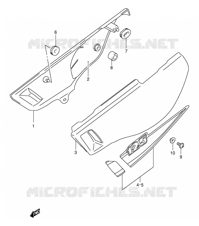 FAIRING (MODEL K1) Suzuki MOTO 125 DR 2002  DR125SEK2(E2)