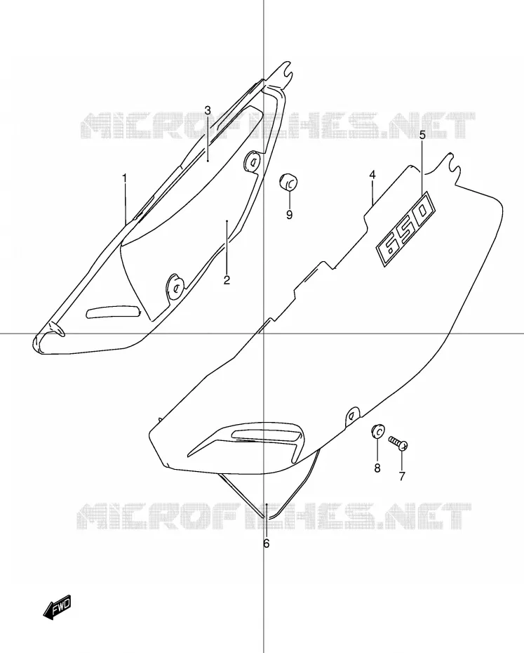 FAIRING (MODEL K2) Suzuki MOTO 650 DR 2001  DR650SEUK1(E4)