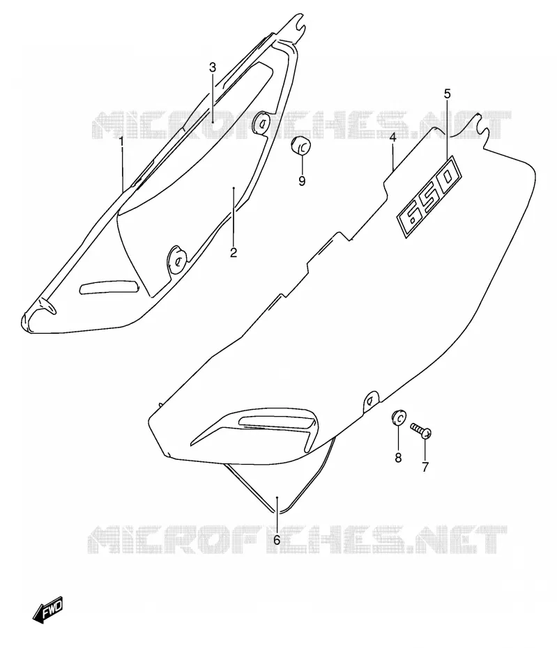 FAIRING (MODEL K2) Suzuki MOTO 650 DR 2003  DR650SEK3(E3/E28)
