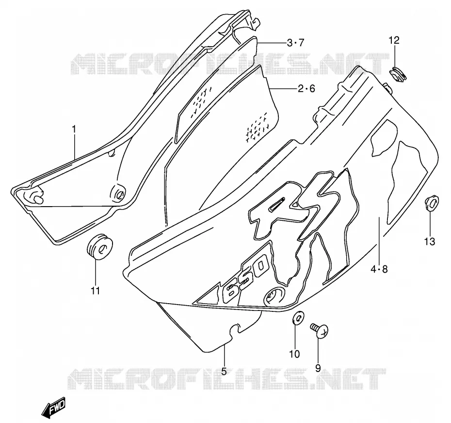 FAIRING (MODEL M) Suzuki MOTO 650 DR 1993  DR650RSEP(E4)