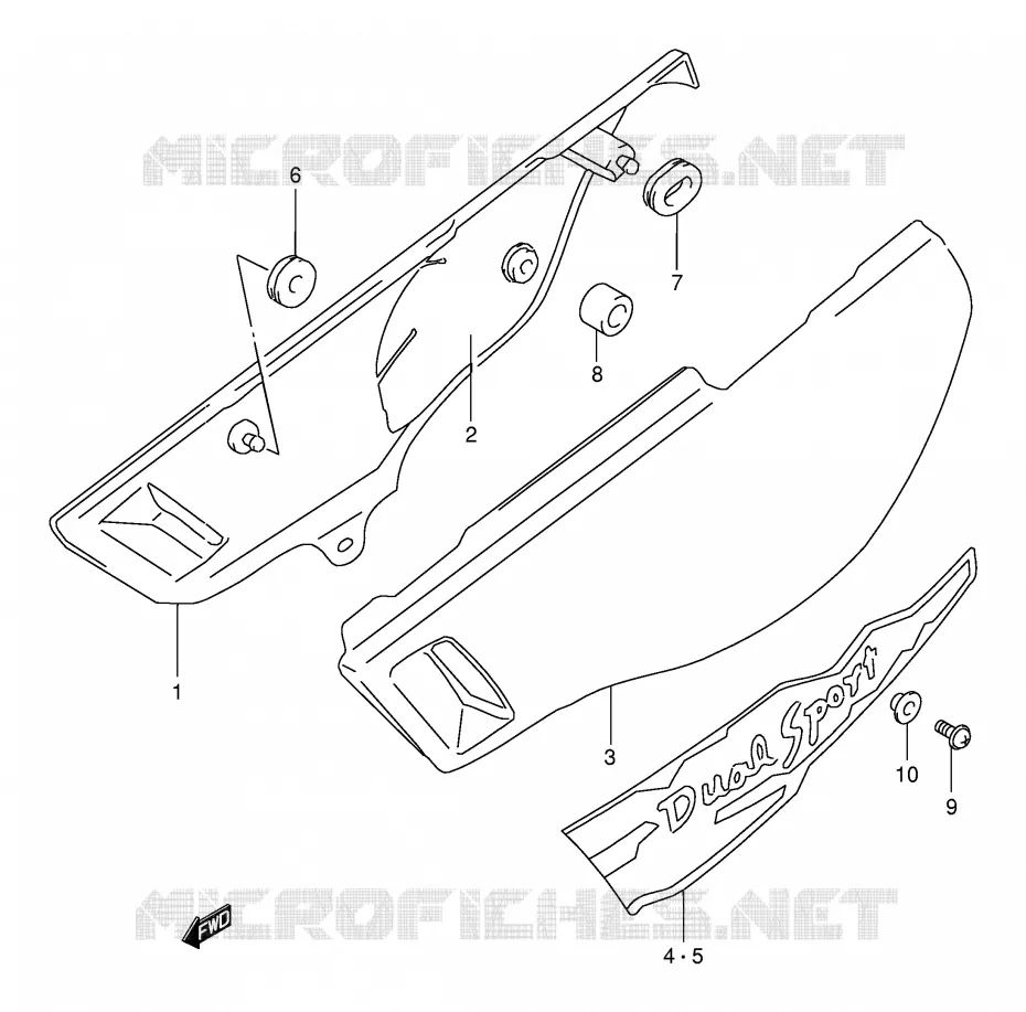 FAIRING (MODEL V) Suzuki MOTO 125 DR 1999  DR125SEUX(E4)
