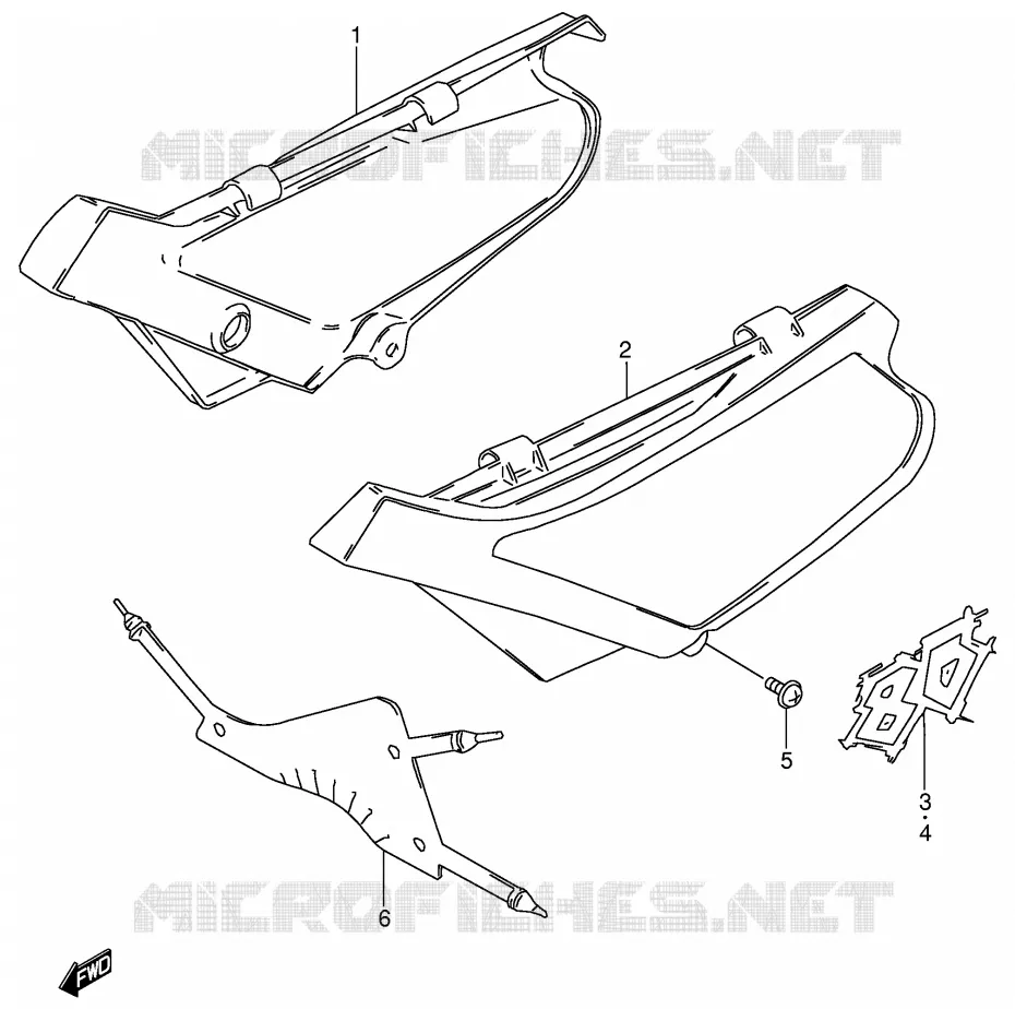 FAIRING Suzuki MOTO 80 DS 1998  DS80W(E3/E28)