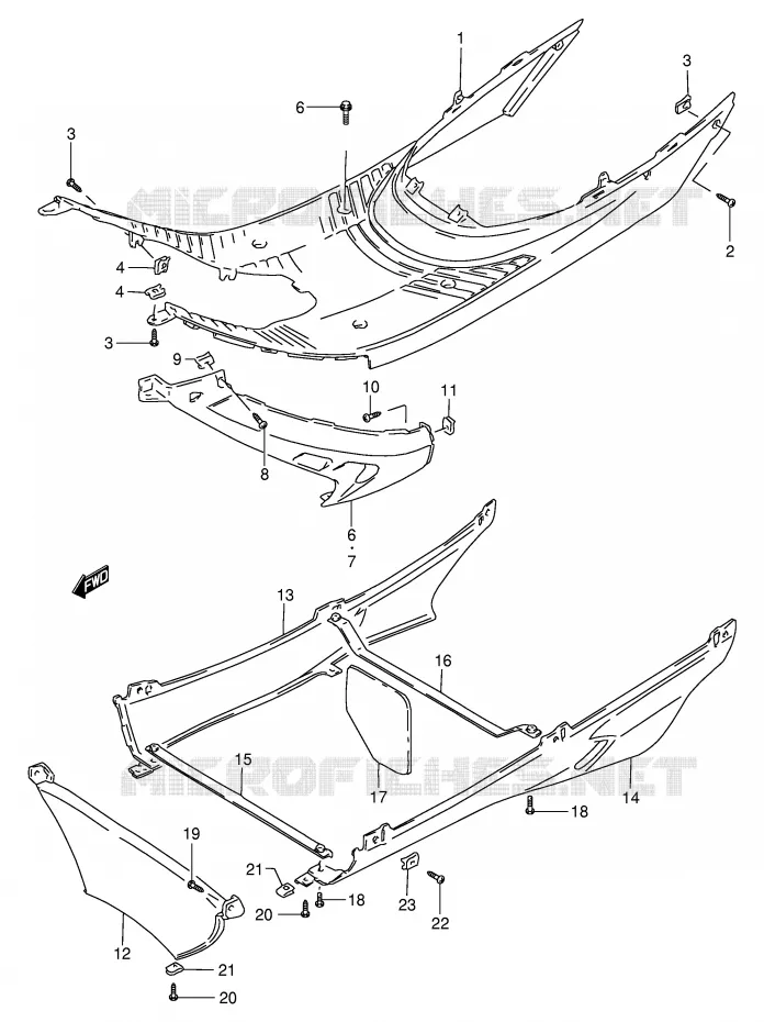 FOOTREST (AE50RP/RR/RS/RT/RV) Suzuki SCOOTER 50 AE 1994  AE50RR(E28)