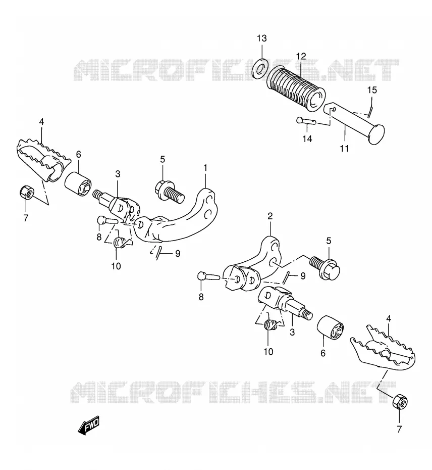 FOOTREST Suzuki MOTO 125 DR 2000  DR125SEY(E4)