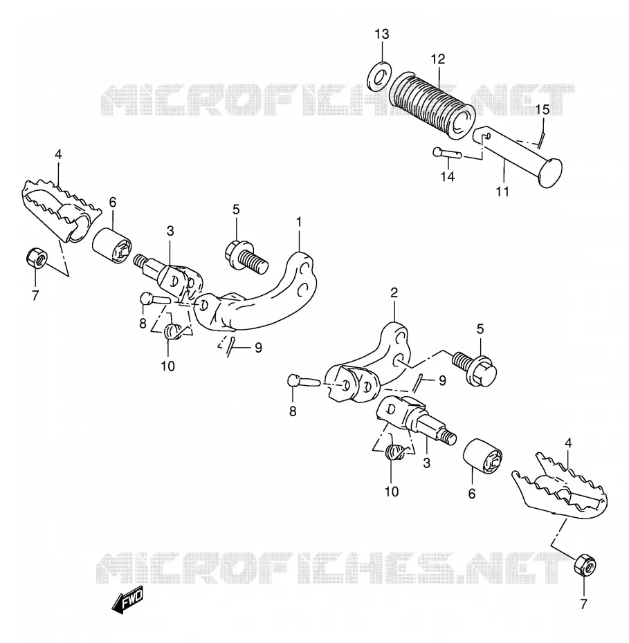 FOOTREST Suzuki MOTO 125 DR 2001  DR125SEUK1(E2)
