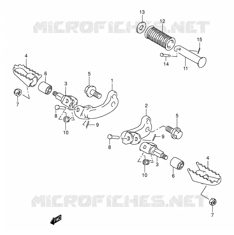 FOOTREST Suzuki MOTO 200 DR 2005  DR200SEK5(E3/E28)
