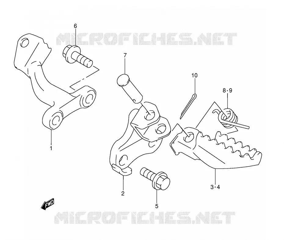 FOOTREST Suzuki MOTO 350 DR 1992  DR350N(E3)