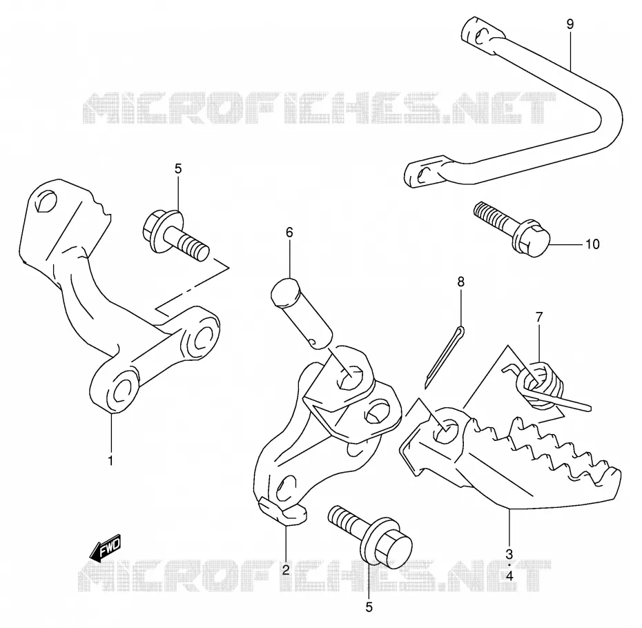 FOOTREST Suzuki MOTO 350 DR 1998  DR350W(E1)
