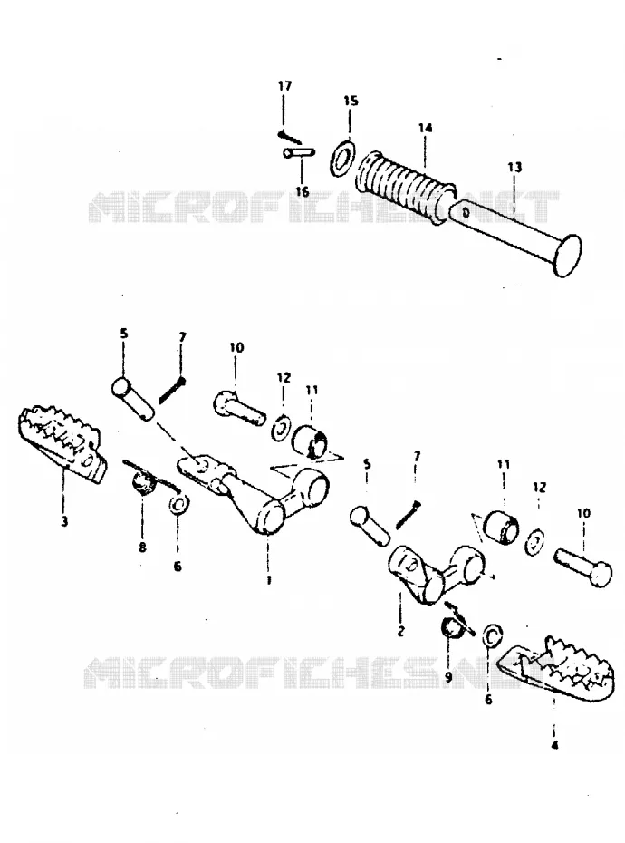 FOOTREST Suzuki MOTO 400 DR 1981  DR400SX(T/X)