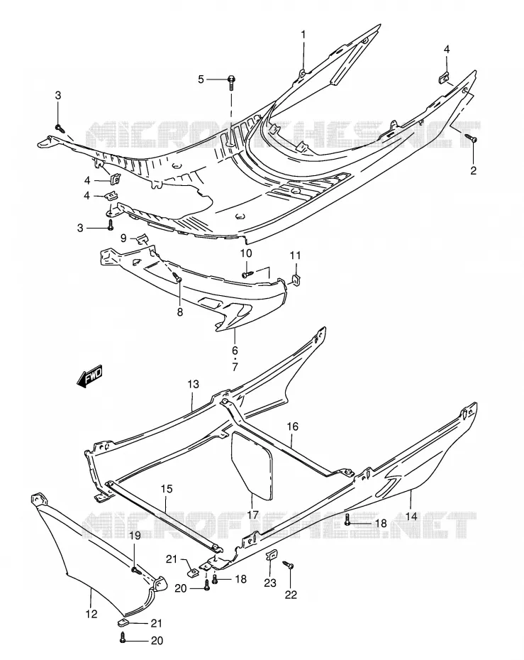 FOOTREST Suzuki SCOOTER 50 AE 1999  AE50RX(E28)