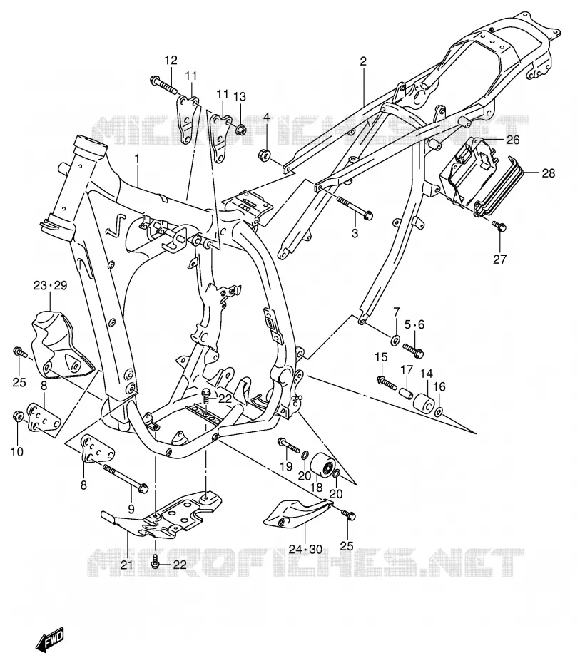 FRAME Suzuki MOTO 400 DR-Z 2002  DR-Z400SK2(E3/E28)