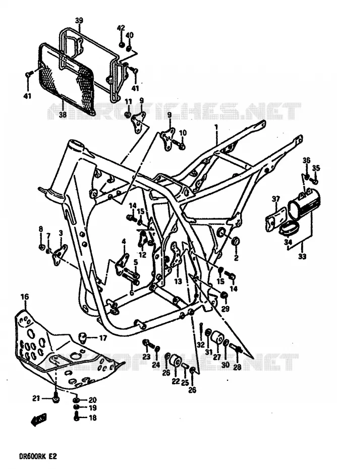 FRAME Suzuki MOTO 600 DR 1986  DR600RG(E2)