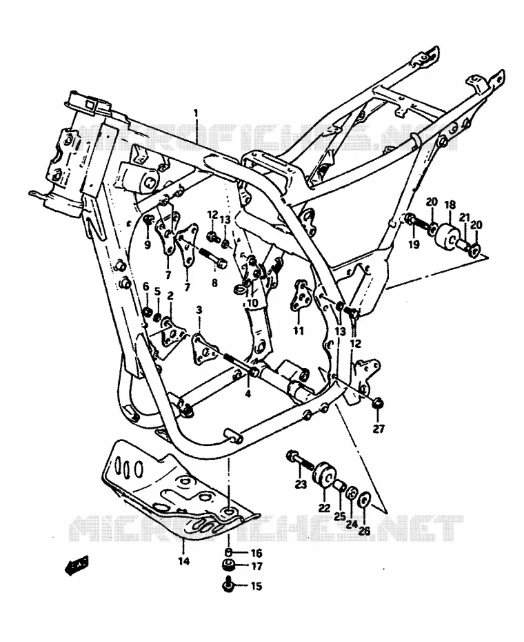 FRAME Suzuki MOTO 650 DR 1990  DR650RSUL(L/M)